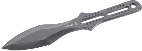 Walther Wurfmesser ATK, feststehendes Ganzstahl-Messer, inkl, Nylon-Kombischeide