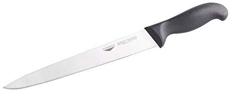 Paderno 18006-36 Coltello Affettare, 36 cm, Manico Nero, Acciaio Ice Hardening