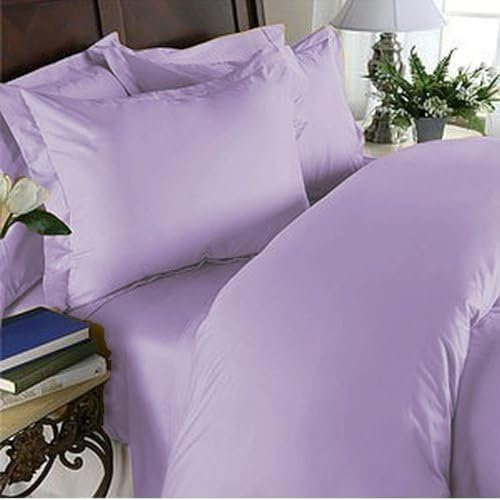 Elegant Comfort Parure de lit 4 pièces Ultra Douce de qualité égyptienne à Contexture de 1500 Fils au Pouce carré, Infroissable, pour très Grand lit californien, Lilas