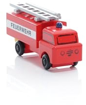Rudolphs Schatzkiste Holzspielzeug Feuerwehrauto Gerätewagen HxBxT 4x8,5x3cm NEU Holzauto Holzfahrzeug Holztraktor Auto Traktor Holztruck Spielzeug Holzspielzeugauto Holzgestaltung Spiele Holz