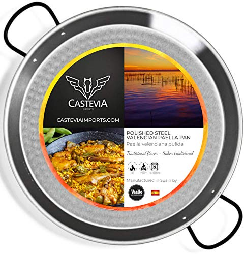 Vaello Campos La Valenciana Poêle à Paella en Acier Poli 65 cm