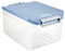 Tatay Caja Almacenaje Multiusos con Tapa, 14 l de Capacidad, Con Asas, Polipropileno, Libre de BPA, Azul Paloma, Medidas 27 x 39 x 19 cm