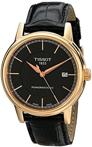 Tissot Carson Herren-Armbanduhr 40mm Armband Leder Schwarz Automatik Analog T085.407.36.061.00