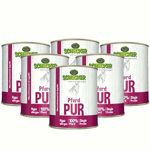 Schecker Nassfutter Pferd PUR - Monoprotein (0,82 kg (6er Pack))