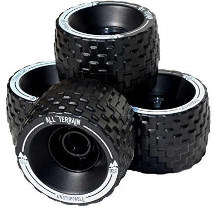 Mbs Ruedas Todo Terreno para Patinar en Longboard, Negro
