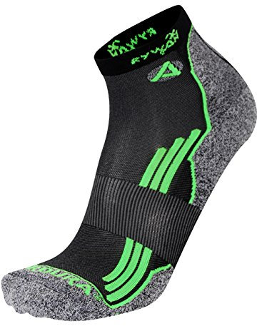 Rywan No Limit Laufsocken, Black/Green Fluo, 44-46