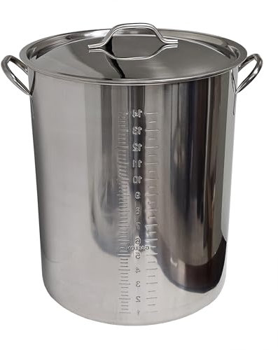 Brewer's Best Olla para cerveza de acero inoxidable con tapa (16 gal)