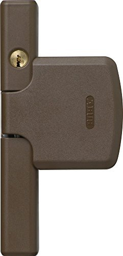 Abus Fts206 Al0145 Serratura con Blocco, Blocco per Finestre con Chiusura a 2 Stadi, Chiusura con Chiave, Livello di Sicurezza: 10, 37392, Marrone