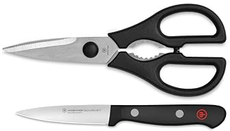 WÜSTHOF Gourmet 3 Paring Knife and Shears Set,Silver/ Black