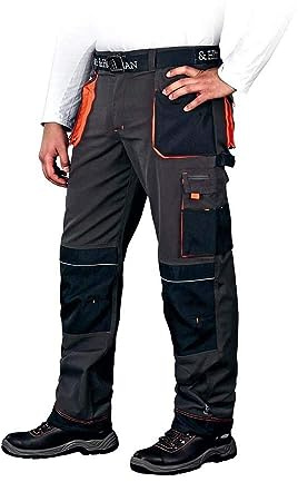 Leber&Hollman LH-FMN-T_SBP58 Formen Schutzhose, Stahlblau-Schwarz-Orange, 58 Größe