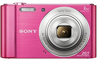 Sony DSC-W810 Digitalkamera (20,1 Megapixel, 6x optischer Zoom (12x digital), 6,8 cm (2,7 Zoll) LC-Display, 26mm Weitwinkelobjektiv, SteadyShot) pink