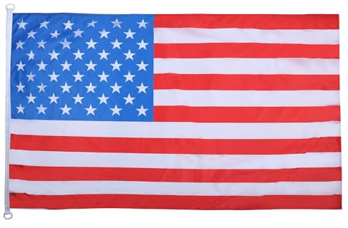 AZ FLAG Pavillon Etats-Unis 150x90 cm Maille Bloquée Anneaux Plastique | Usage extérieur et nautique Pavillon nautique américain United States of America USA avec anneaux en plastique