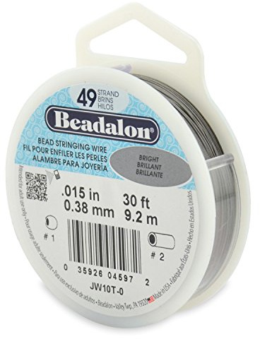 Beadalon Beadalon Perlendraht, 49 Stränge, 38,1 cm, hell, 9 m