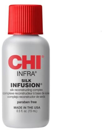 CHI Silk Infusion | Leave-In Reconstructing Hair Serum | Hair Oil for Hair Repair Treatment | Heat Protectant Against Damage | Anti Frizz Hair Products | Hair Care Products | For All Hair Types, 15ml