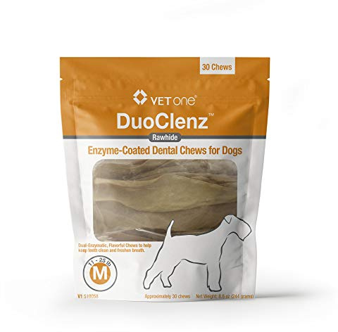 vetone DuoClenz Enzyme Coated Dental Chews for Medium Size Dogs 30 Count