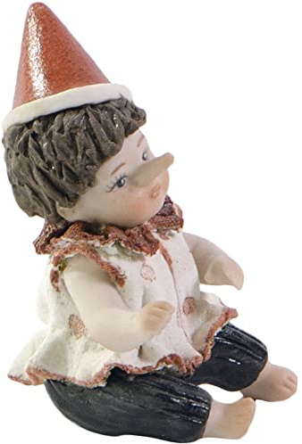 SIBANIA Statue aus Porzellan Pinocchio Mignon - Puppe aus Porzellan Elegante handwerkliche Dekoration Kunsthandwerk Vicentina - Made in Italy