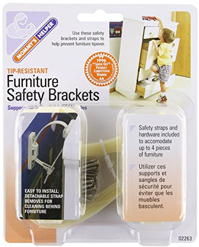 Mommy's Helper - Tip Resistant Furniture Safety Brackets, (2 Pack)