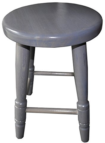 Magnetic Mobel Hocker Massiv Stuhl Sitz Sitzmöbel Buche H 45 cm Neu (Grau)