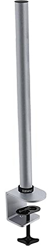 Duronic DM15 DM25 DM35 60cm Pole (60CM SR) Compatible with All Duronic Monitor Desk Mount Arms, Black Steel, 600mm Length, 32mm Diameter, Standard Clamp Included (60CM Silver)