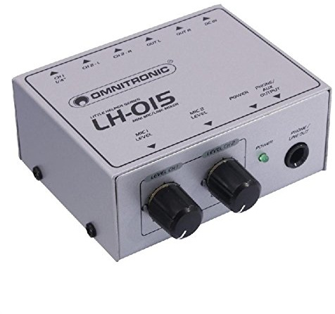 OMNITRONIC LH-015 2-Kanal Mic-Line-Mixer | 2-Kanal-Mikrofon-Line-Mixer im Miniaturformat
