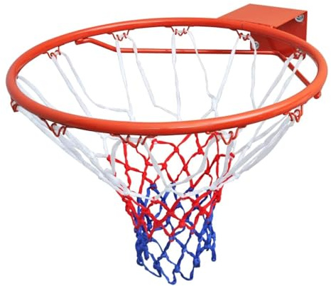 vidaXL Aro de Baloncesto con Red de Acero Naranja 45 cm Canasta de Basket