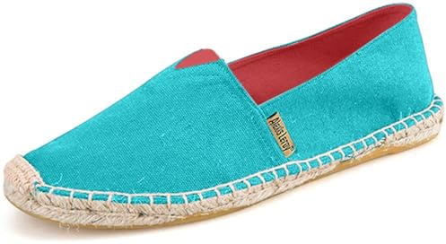 Alexis Leroy herr Espadrille platt rutig kanvas epadriller för män, - Blå (Lake blå) - 10 UK