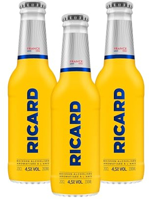 Ricard Bouteille 4.5%, Pack de 3x 20cl