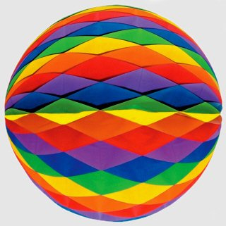 DS 5er Set Wabenbälle Regenbogen 30cm, Brandschutz Verordnung B1, Lieferung frei Haus