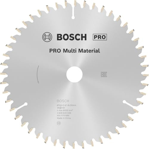Bosch 1x PRO Multi Material Circular Saw Blade for Corded Hand-Held Saws (for Aluminium, Plastics, Ø mm, Professional Accessory Hand-Held Circular Saw)