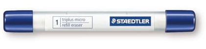 STAEDTLER Radierer, Ersatzradierer für STAEDTLER triplus Druckbleistifte 774, Röhrchen mit 3 Ersatzradierer, 77 R56