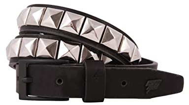 Lowlife of London Damen Herren Casual Gürtel Gr. M, Noir - Blanc/argent