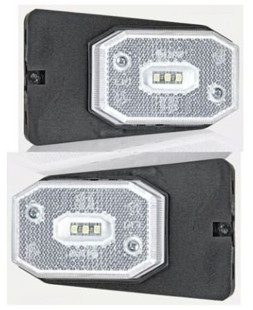 Friso Begrenzungsleuchten Umrissleuchten Seitenmarkierungsleuchten Positionsleuchten mit Halter LED weiß 1 Set=2 Stück Anhänger LKW Wohnwagen Nutzfahrzeuge Trailer