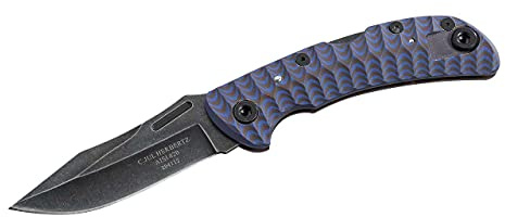 Herbertz Rostfreier , Back Lock, G-10-Heft, Edelstahl-Gürtelclip Taschenmesser