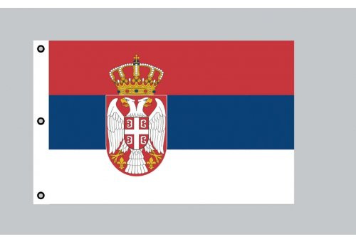 Everflag Riesen-Flagge: Serbien mit Wappen 150cm x 250cm