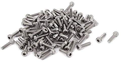 sourcing map 100Stk M2x8mm Edelstahl Innensechskant Maschinenschrauben 0,4 mm Rastermaß de DE de