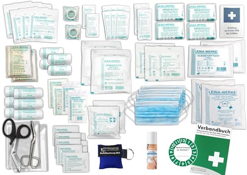 Komplett-Set Erste-Hilfe nach aktueller DIN/EN 13169 PLUS 3 für Betriebe inkl. Sprühpflaster & Notfallbeatmungshilfe