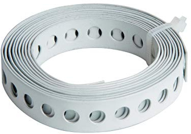 Alberts 334116 Cinta perforada, Con o sin casete de desenrollado, Con recubrimiento plástico blanco, Anchura 12 mm, Longitud 1,5 m