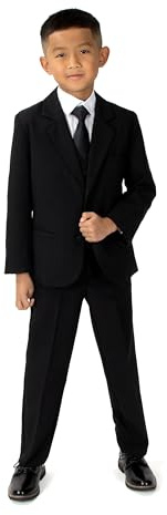 Spring Notion Boys' Formal Black Dress Suit Set 7