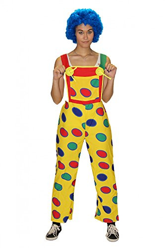 Foxxeo Clown Latzhose Clown Kostüm Zirkus Narr für Damen S - XXXL