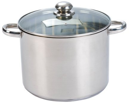 Axentia 220701 Universaltopf 26 cm, 10 Liter Glasdeckel, Edelstahl