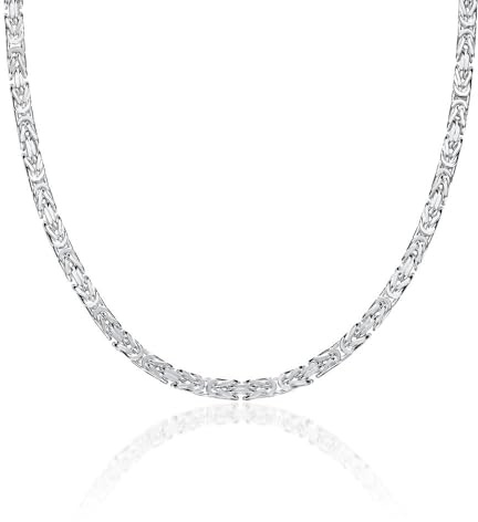 JEWLIX 925 Silber Königskette Herren Halskette 3,5 mm in 40 45 50 55 60 75