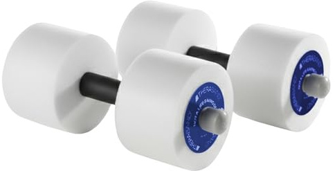 THERABAND Water Weights, Aquatic Dumbbells for Pool Fitness, Pair, Blue Heavy Resistance Level, for Pool Exercise and Water Aerobics for Adults, Foam Pool Weights for Therapy and Fitness Workouts