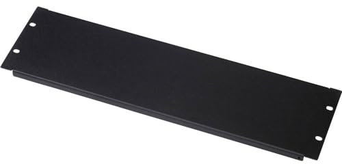 DIGITUS Panneau de recouvrement 19 - 3U - Cache pour armoires réseau & serveur - Cache pour rack - matériel de fixation inclus - Tôle d'acier - laqué à la poudre - Noir