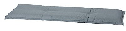 Madison 8 cm Luxus 2-Sitzer Bankauflage A 046 ca. 120x48x8 cm, Uni grau