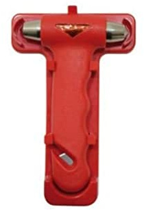 Petex 43960112 Martello frangivetro con fascetta/staffa Rosso