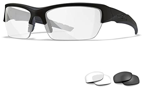 Wiley X │ WX Valor Sportsbrille Herren Schutzbrille Sonnenbrille │ Taktische Militärische Airsoft Brille │ Laufbrille Radfahren Fahrt Wandern Fischen Outdoor MTB Brille