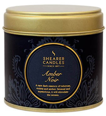 Shearer Candles SC0691 - Candela Grande in Scatola di Latta, Colore: Nero