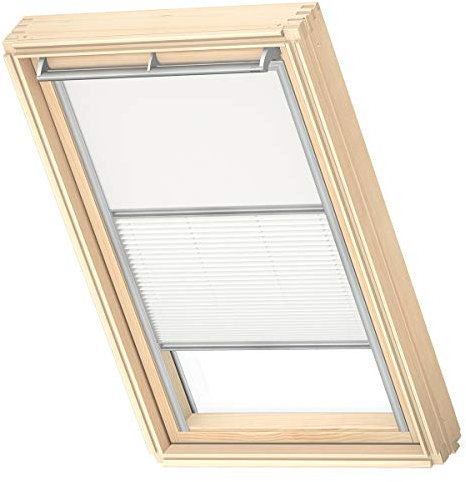 VELUX Original Dachfenster Duo Verdunkelungsrollo für F06, Weiß, mit Grauer Führungsschiene