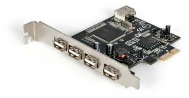 StarTech.com Carte Adaptateur PCI Express vers 5 Ports USB 2.0 - Carte PCIe - 1x USB A Femelle Interne - 4x USB A Femelle Externe (PEX400USB2)