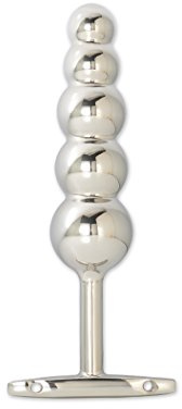 DSstyles Kugel Anal Plug Verchromt Edelstahl Butt Plug Sex Spielzeug für Frauen und Männer - Silber